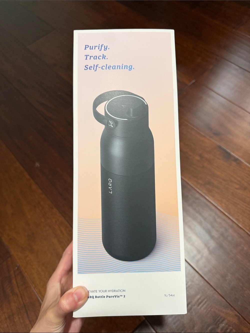 NEW LARQ PureVis 2 Obsidian Black Hydration Bottle